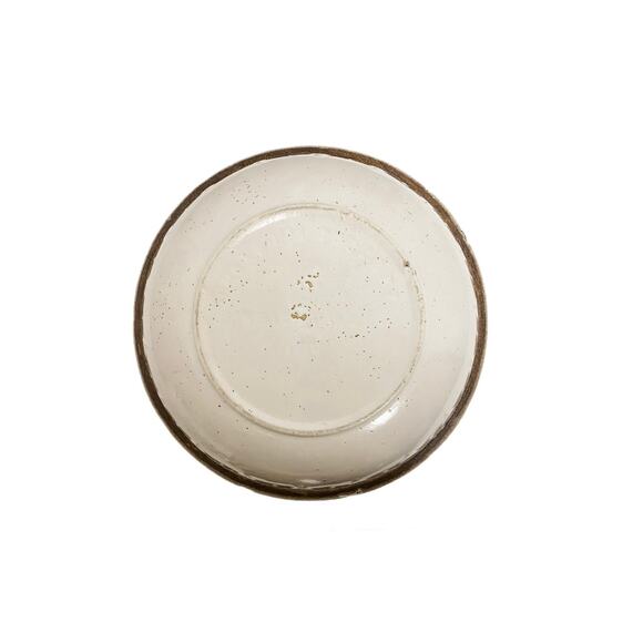 Vintage Ruckels Pottery Large Crock Bowl Sawtooth Stoneware 12" - Picture 7 of 12